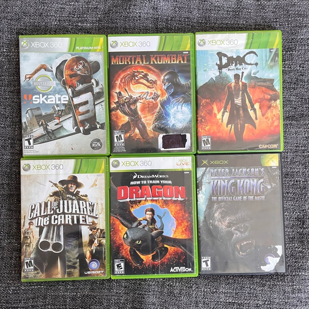 Lot‎ of 6 Xbox 360 Video Games *As Is* Read Description